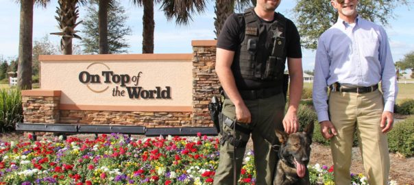 K9 OTOW introduced to Ken Colen of On Top of the World Communities.