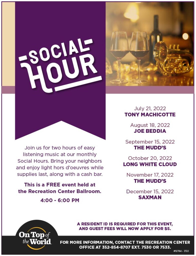 Social Hour | 4 pm - 6 pm