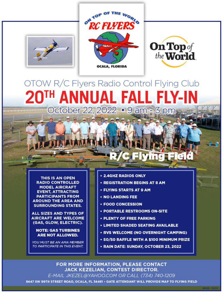October 22, 2022 | 9 am - 3 pm | R/C Flying Field