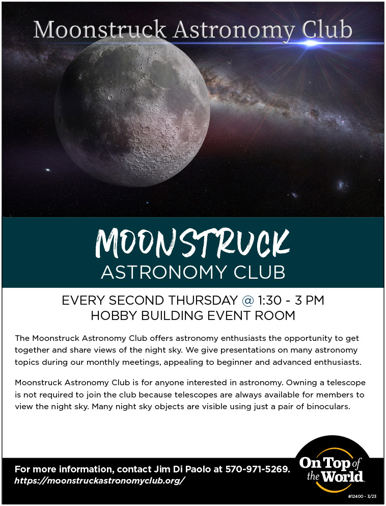 Moonstruck Astronomy Club | Hobby Building Event Room