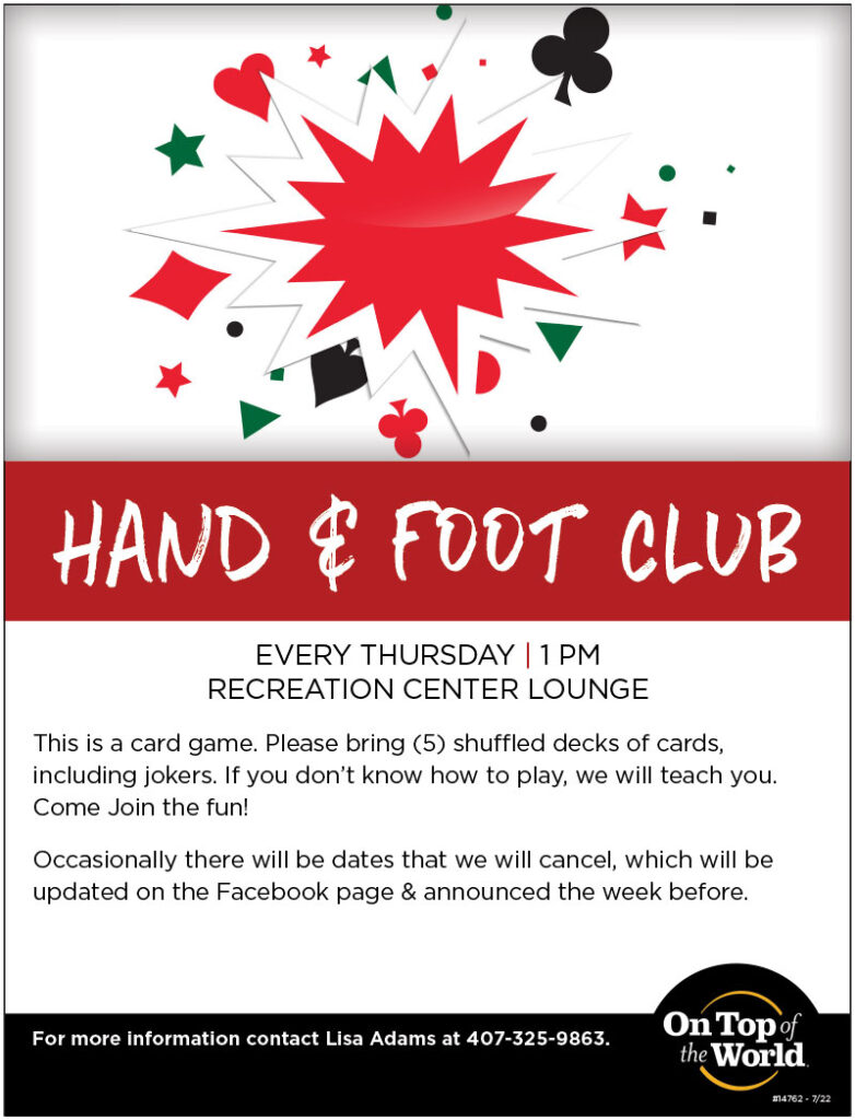 Every Thursday | 1 PM | Recreation Center Lounge