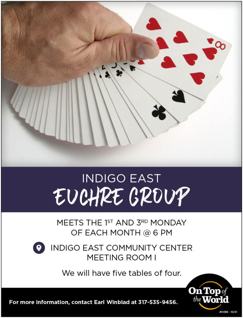 1st and 3rd Monday of each month | 6 pm | Indigo East Community Center