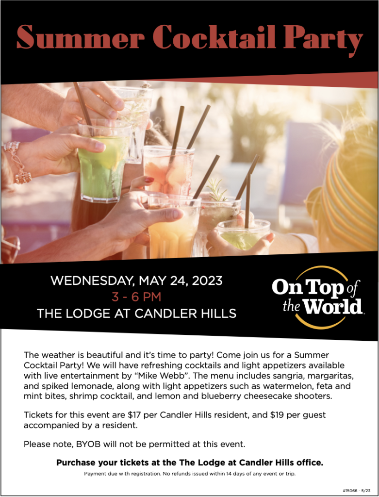 Summer Cocktail Party at The Lodge