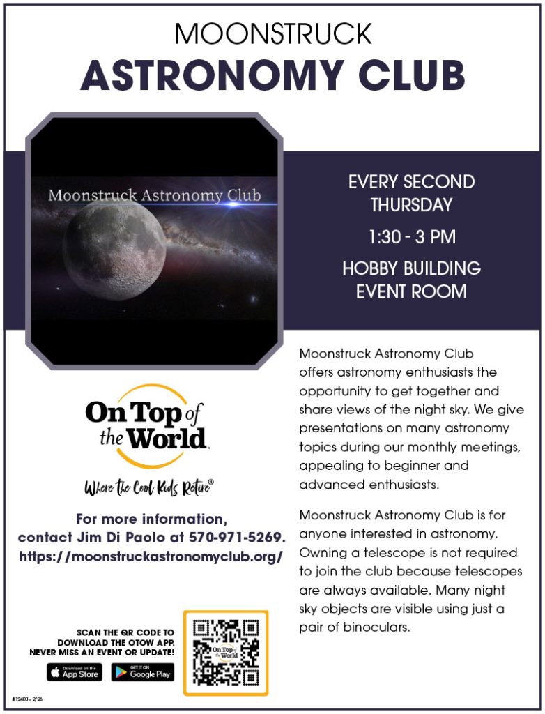 Moonstruck Astronomy Club | Hobby Building Event Room