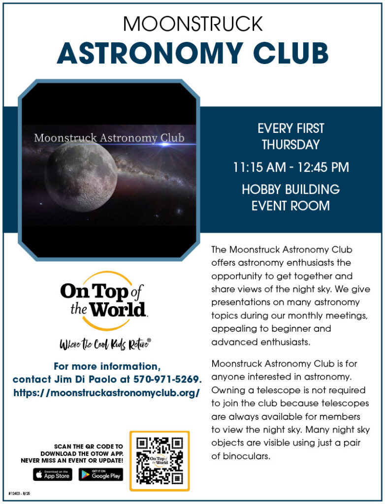 Moonstruck Astronomy Club | Hobby Building Event Room