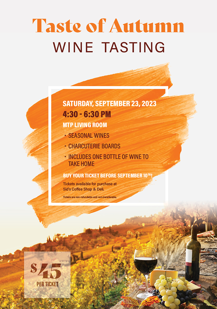 Taste of Autumn Wine Tasting - Sept 23, 2023