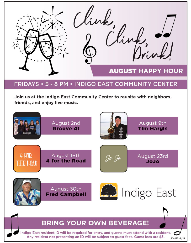 August Happy Hour - Indigo East