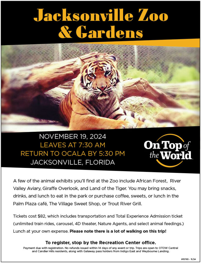 Jacksonville Zoo & Gardens on November 19, 2024.