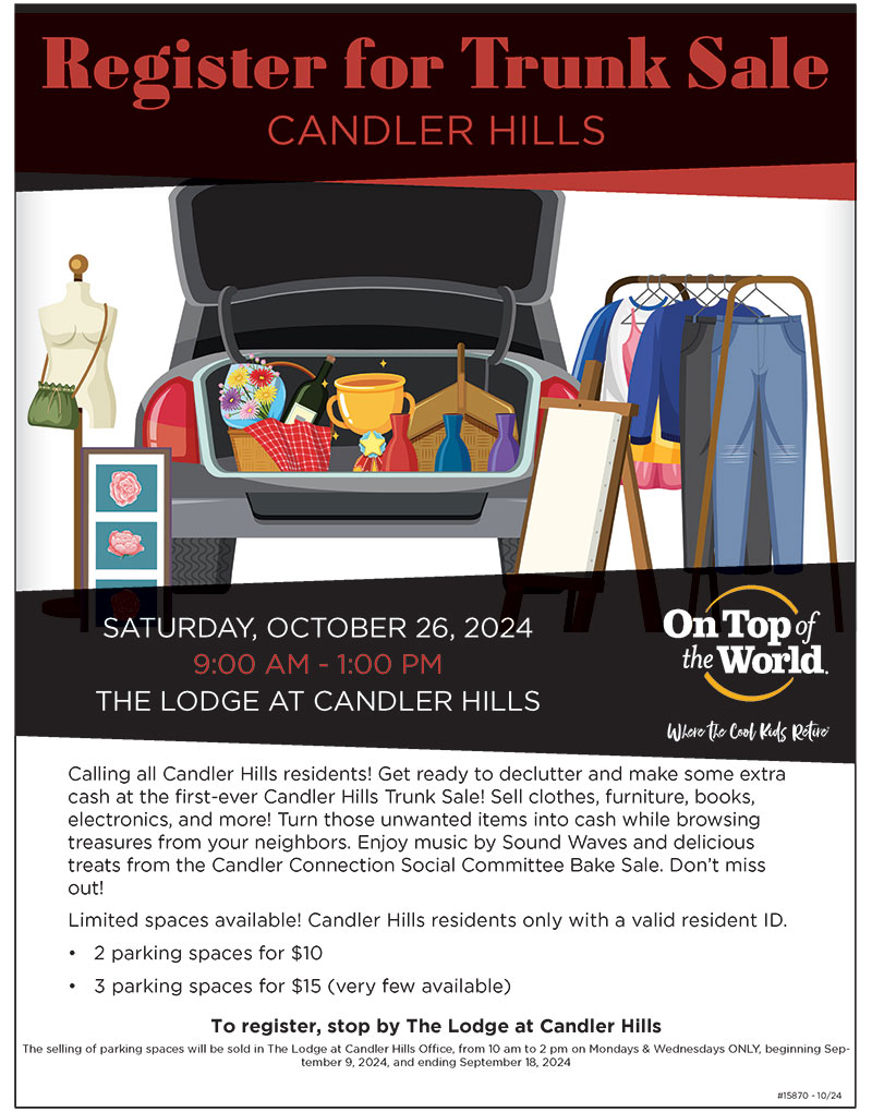 Register for Trunk Sale at The Lodge at Candler Hills.