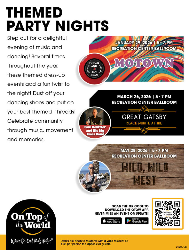 Recreation Center Themed Party Nights