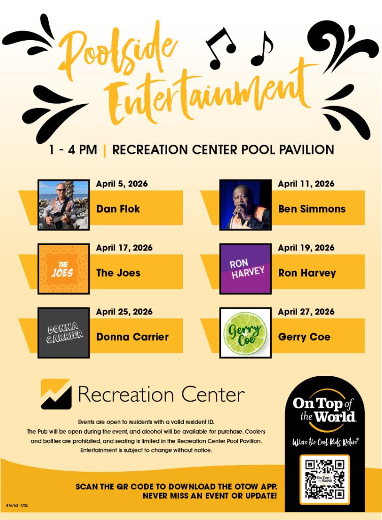 April Poolside Entertainment