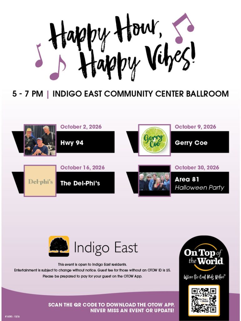 October Indigo East Happy Hour