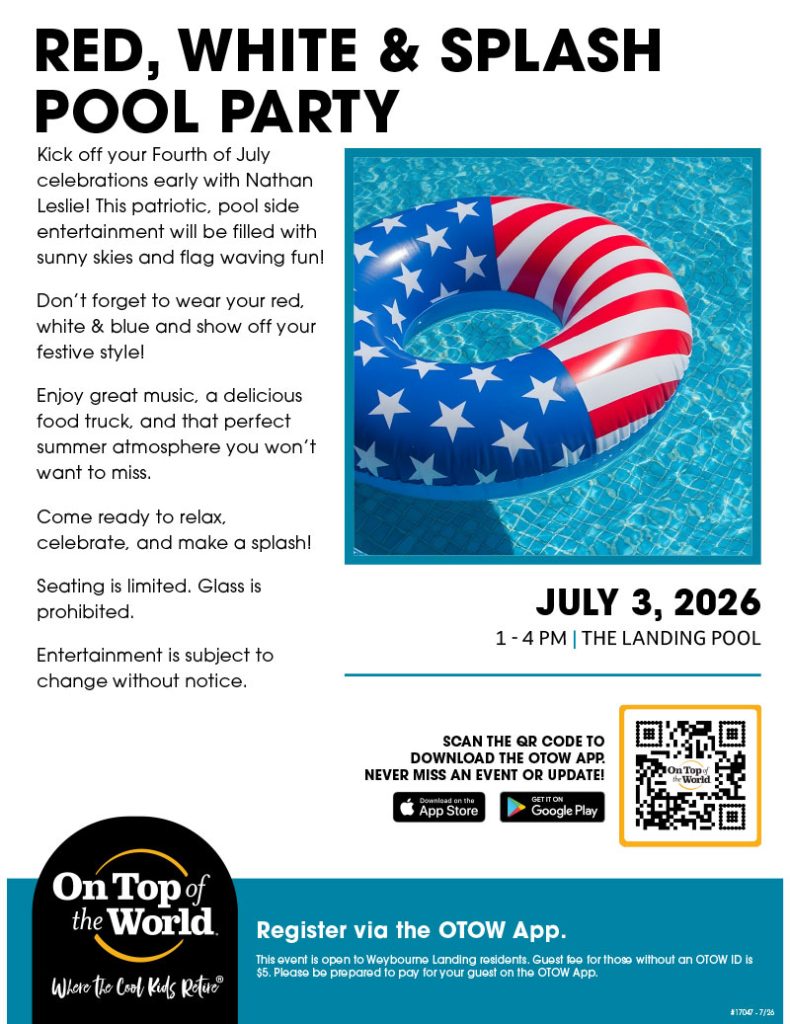 Red, White & Splash Pool Party