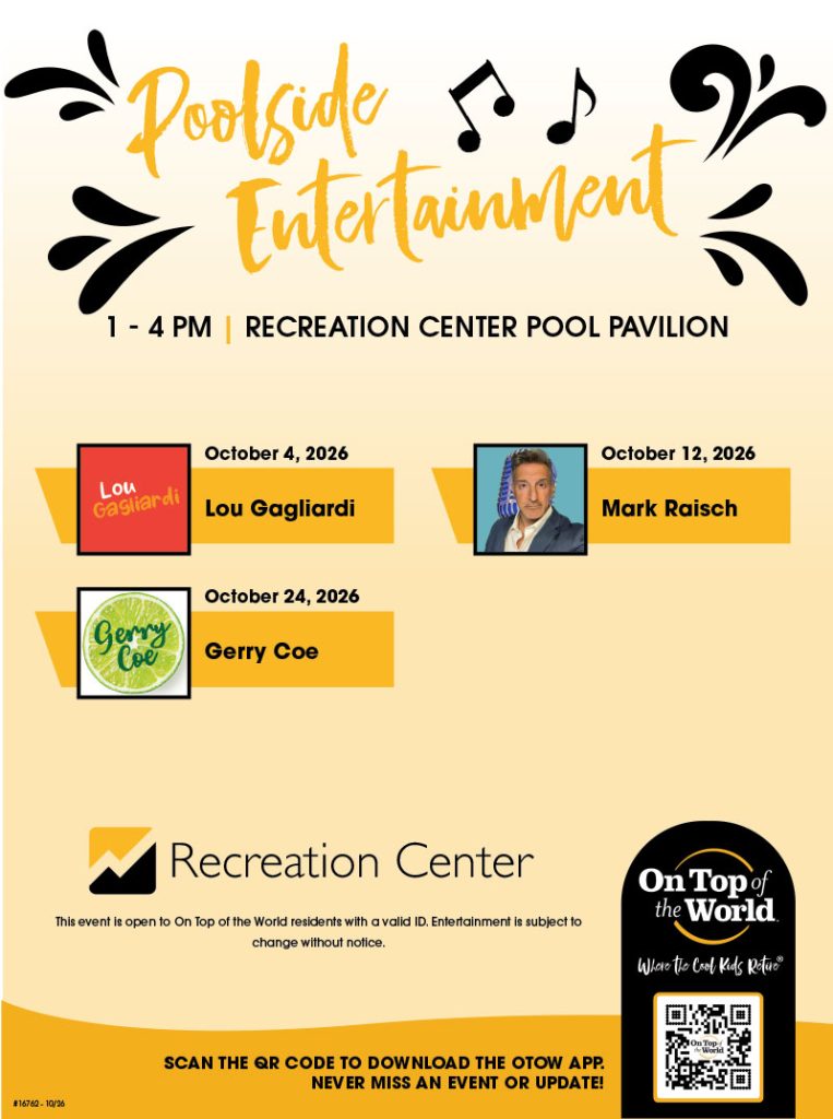 October Poolside Entertainment